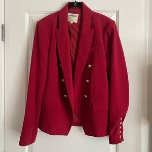 NWT L’AGENCE Kenzie Double Breasted Blazer Red Women’s 12 Peak Lapel Jacket